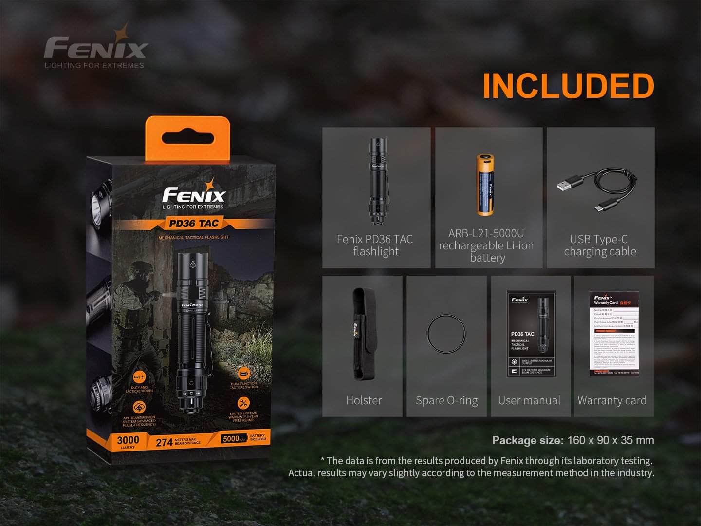 Fenix PD36 TAC Tactical Flashlight - Image 6